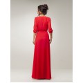 Шикарное длинное красное платье на запах